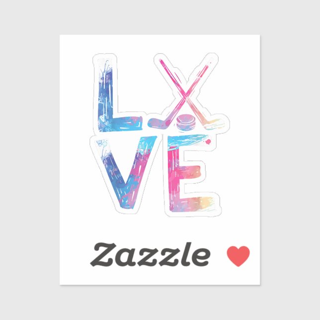 Liebe Eishockey Hockey Girls Geschenke Womens Ice  Aufkleber (Blatt)