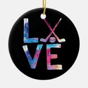 Liebe Eishockey Hockey Girls Geschenke Womens Ice Keramik Ornament