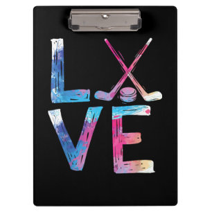 Liebe Eishockey Hockey Girls Geschenke Womens Ice Klemmbrett