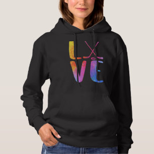 Liebe Eishockey Hockey Girls Hockey Damen Eishocke Hoodie