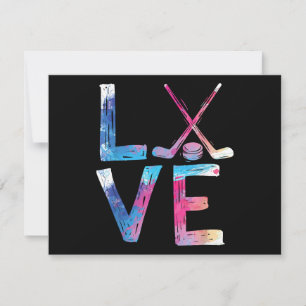 Liebe Eishockey Mädchen Hockey Geschenke Frauen Ei Feiertagskarte