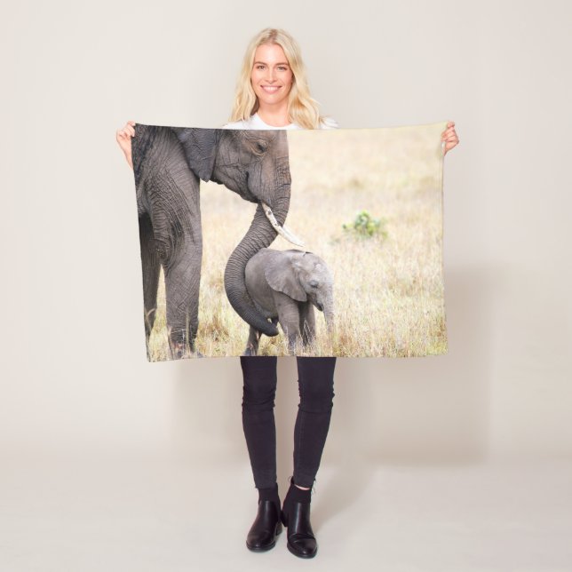 Liebe Elefant Baby Foto Fleecedecke (Beispiel)