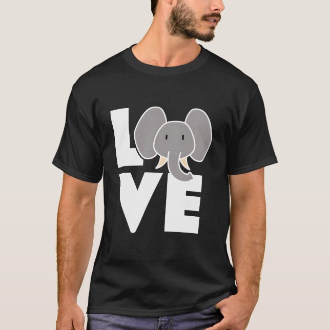 Liebe Elefanten Elefant Elefant T-Shirt (Vorderseite)