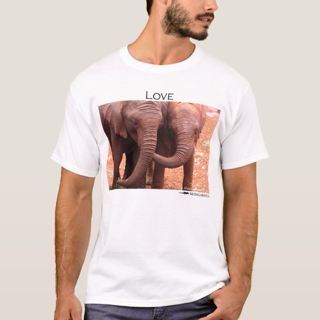 "Liebe" Elefanten T-Shirt (Vorderseite)