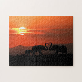 Liebe Elefantenfamilie, Jigsaw Puzzle