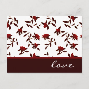 Liebe: elegante Blumen: Postkarte