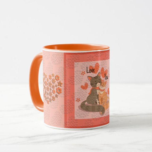 Liebe Elegante Moderne Kunst, Dichtung und Musik Tasse (Vorderseite Links)