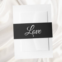 Liebe Elegante Schwarz-weiße Minimalistische Hochz