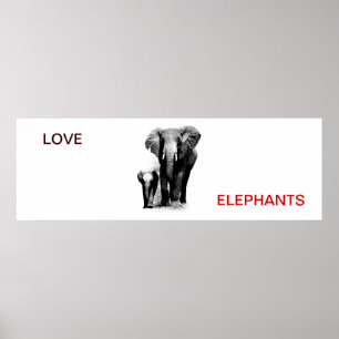 Liebe Elephant & Baby Elephant Poster