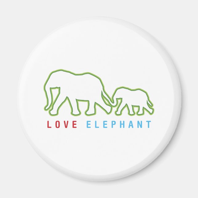 Liebe Elephant Magnet (Vorne)
