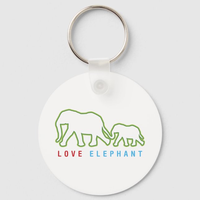 Liebe Elephant Schlüsselanhänger (Vorderseite)
