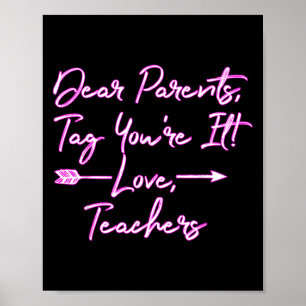 Liebe Eltern, Tag, es ist ein lustiges Geschenk fü Poster