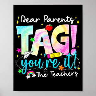 Liebe Eltern Tag Liebe Lehrer letzter Schultag Poster