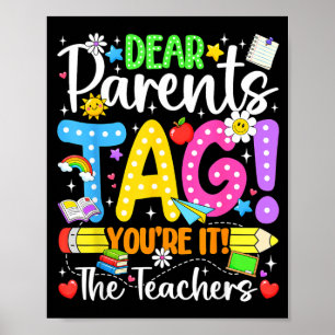 Liebe Eltern Tag Liebe Lehrer Letzter Schultag Poster
