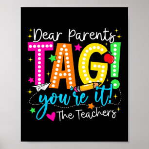 Liebe Eltern Tag Sie es Liebe Lehrer letzten Tag O Poster