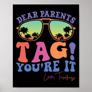 Liebe Eltern Tag Sie sind es Liebe Lehrer Letzten Poster