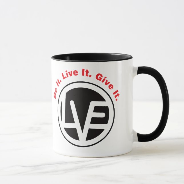 Liebe-Emblem-Wecker-Tasse Tasse (Rechts)
