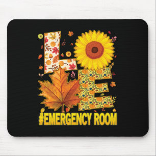 Liebe Emergency Room Nurse Scrubs Erntedank Sunf Mousepad