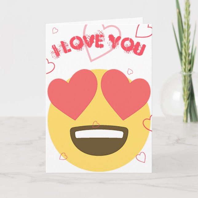 Liebe Emoji Card Karte (Vorderseite)