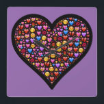 Liebe Emoji individuell Quadratische Wanduhr<br><div class="desc">www.leahg.me... ... ... ... ... ... ... ... ... ... ... ... ... ... ... Hier präsentiert sich eines von vielen trendigen Designs, die die Modebedürfnisse der Jahre 2016 und 2017 Anzug. Besuchen Sie unseren Shop www.zazzle.com/trending2016* , um die komplette Palette der trendigen Mode-Kleidung, Dekorgegenstände und Geschenke mit einzigartigen Designs...</div>