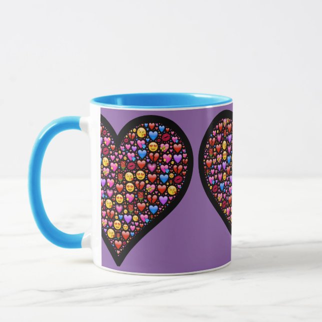 Liebe Emoji individuell Tasse (Links)