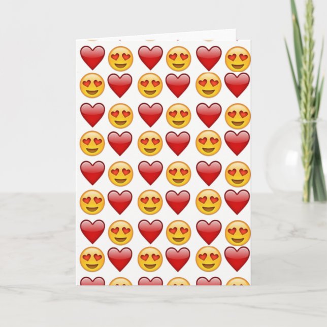 Liebe Emoji Karte (Vorderseite)