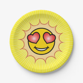 Liebe Emoji Sunset Pappteller