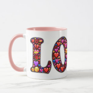 Liebe Emojis Design Tasse