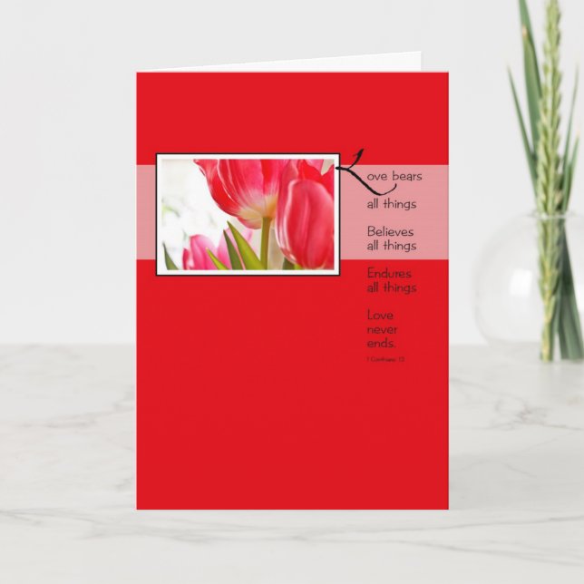 Liebe endet nie karte (Vorderseite)