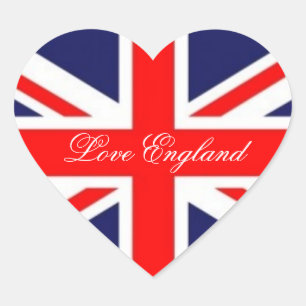 Liebe England-Union Jack Flag Herz-Aufkleber