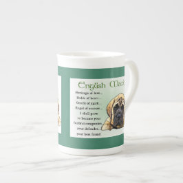 Liebe Englisch Mastiff Prozellantasse