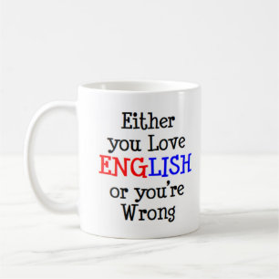 Liebe Englisch oder Kaffeetasse