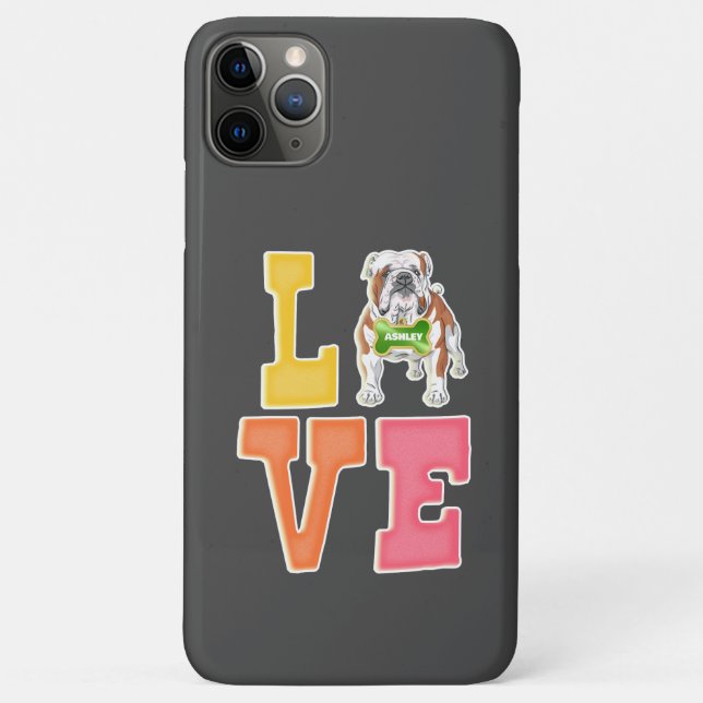 Liebe English Bulldog Niedlich Dog Vater Dog Mama Case-Mate iPhone Hülle (Rückseite)