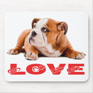 Liebe English Bulldog Welpe Hund Mauspad