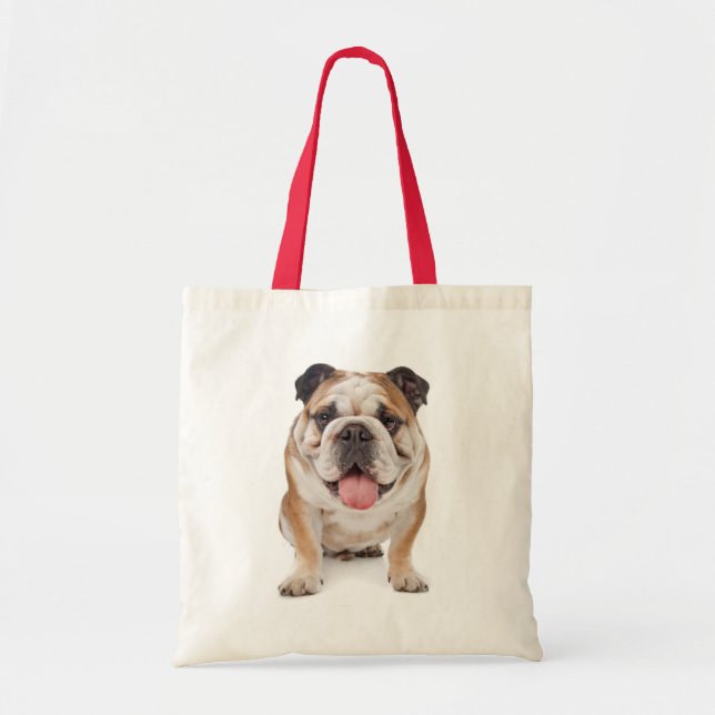 Liebe English Bulldog Welpen Tote Bag Tragetasche (Vorne)