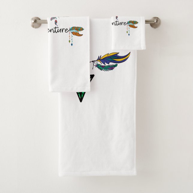 Liebe Entdecken Sie das Adventure Arrow Tribal Boh Badhandtuch Set (Insitu)