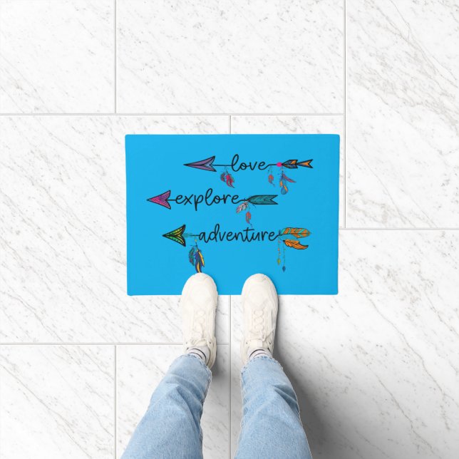 Liebe Entdecken Sie das Adventure Arrow Tribal Boh Fußmatte (Indoor)