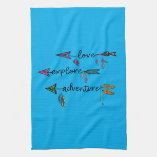 Liebe Entdecken Sie das Adventure Arrow Tribal Boh Geschirrtuch