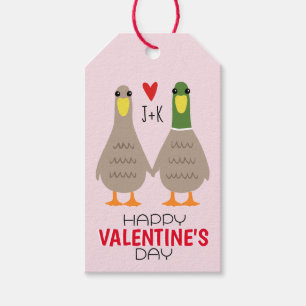 Liebe Enten Happy Valentine's Day Niedlich Custom Geschenkanhänger
