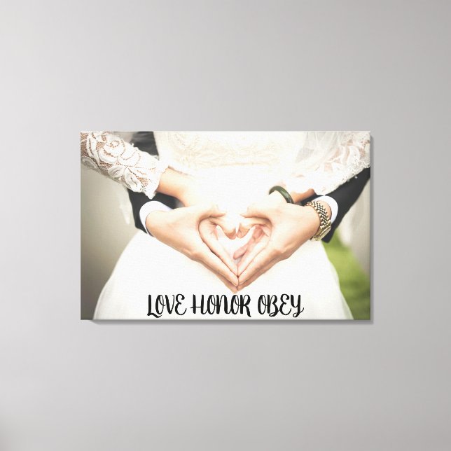 LIEBE EONOR OBEY WEDING FOTO STRETCHED LEINWAND (Vorderseite)