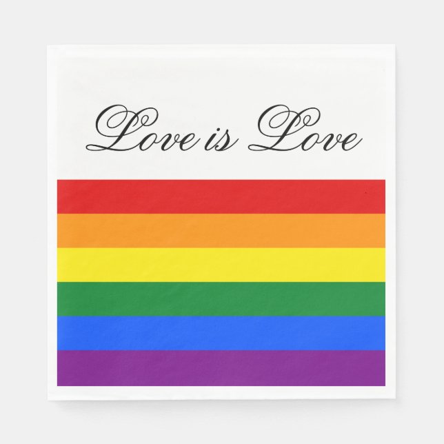 Liebe Equality Rainbow Flag LGBT Lesbischer Gay Pr Serviette (Vorderseite)