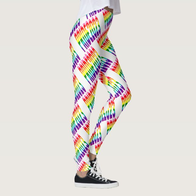 Liebe Equality Rainbow Flag LGBTQ Pride 2023 Leggi Leggings (Rechts)