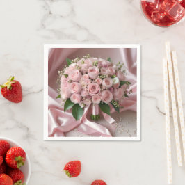 "Liebe erblühen: Ein Bouquet der zeitlosen Romanti Serviette