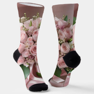 "Liebe erblühen: Ein Bouquet der zeitlosen Romanti Socken