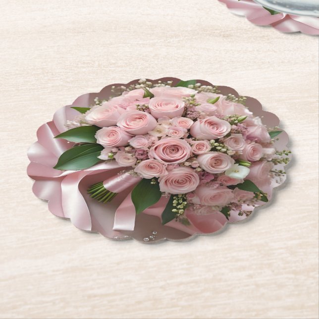 "Liebe erblühen: Ein Bouquet der zeitlosen Romanti Untersetzer (angewinkelt)