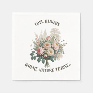 Liebe erblüht in der Natur Serviette