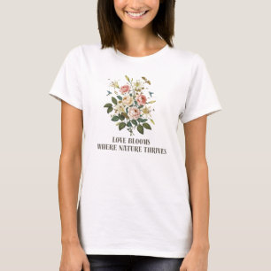 Liebe erblüht mit der Natur T-Shirt