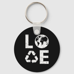 Liebe Erde & Recycling Recycling Schlüsselanhänger