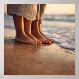 Liebe & Erde: Der Strand von Paare Poster