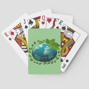 Liebe Erde   Öko Globe   Grüner Planet Spielkarten